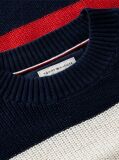 Multi Colour-Blocked Stripe Crew Neck Jumper  Kids Unisex