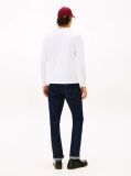 White Organic Jersey Logo Long Sleeve T-Shirt  Men