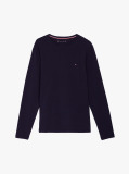 Μπλε Μακρυμανικο T-Shirt Σε Slim Ελαστικη Γραμμη  Άνδρες