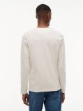 Μπεζ Μακρυμανικο T-Shirt Σε Slim Ελαστικη Γραμμη  Άνδρες