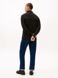 Black 1985 TH Flex Slim Fit Long Sleeve Polo  Men