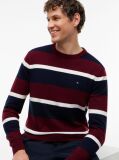 Red Cotton Cashmere Crew Neck Jumper.  Men