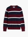 Red Cotton Cashmere Crew Neck Jumper.  Men