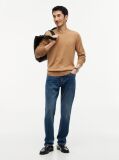 Brown Cotton Cashmere Crew Neck Jumper.  Men