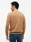 Brown Cotton Cashmere Crew Neck Jumper.  Men