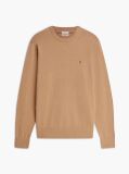 Brown Cotton Cashmere Crew Neck Jumper.  Men