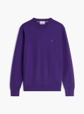 Purple Cotton Cashmere Crew Neck Jumper.  Men