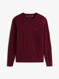 Red Cotton Cashmere Crew Neck Jumper.  Men