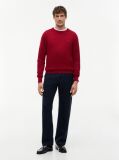 Red Cotton Cashmere Crew Neck Jumper.  Men