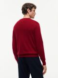 Red Cotton Cashmere Crew Neck Jumper.  Men