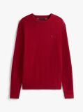 Red Cotton Cashmere Crew Neck Jumper.  Men