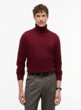 Red Cotton Cashmere Roll Neck Jumper  Men