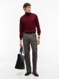 Red Cotton Cashmere Roll Neck Jumper  Men