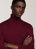 Red Cotton Cashmere Roll Neck Jumper  Men