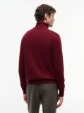 Red Cotton Cashmere Roll Neck Jumper  Men