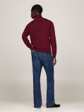 Red Cotton Cashmere Roll Neck Jumper  Men
