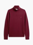 Red Cotton Cashmere Roll Neck Jumper  Men