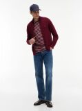 Red Cotton Cashmere Zip-Thru Cardigan  Men