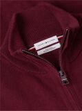 Red Cotton Cashmere Zip-Thru Cardigan  Men