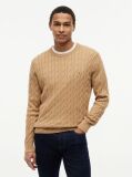 Brown Classics Cable Knit Relaxed Fit Jumper  Men