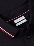 Black Tipped Long Sleeve Slim Polo Shirt  Men
