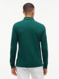 Green Tipped Long Sleeve Slim Polo Shirt  Men