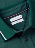 Green Tipped Long Sleeve Slim Polo Shirt  Men