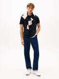 Μπλε Slim T-Shirt Με Κεντητό Σημαιάκι  Άνδρες