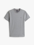 Grey Flag Embroidery Interlock Slim Fit T-Shirt  Men