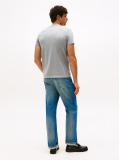 Grey Flag Embroidery Interlock Slim Fit T-Shirt  Men