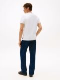 Άσπρο Slim T-Shirt Με Κεντητό Σημαιάκι  Άνδρες