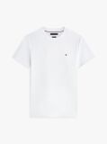 Άσπρο Slim T-Shirt Με Κεντητό Σημαιάκι  Άνδρες