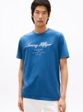 Μπλε T-Shirt Με Λογότυπο Και Κλασική Λαιμόκοψη  Άνδρες