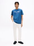 Μπλε T-Shirt Με Λογότυπο Και Κλασική Λαιμόκοψη  Άνδρες