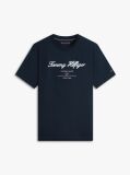Blue Script Logo Crew Neck T-Shirt  Men