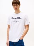 Άσπρο T-Shirt Με Λογότυπο Και Κλασική Λαιμόκοψη  Άνδρες