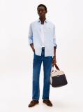 Blue Pigment Dyed Linen Regular Fit Shirt  Men