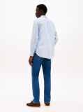 Blue Pigment Dyed Linen Regular Fit Shirt  Men