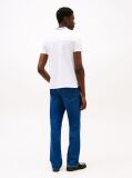 White Mandarin Collar Slim Polo Shirt  Men