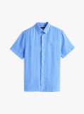 Blue Washed Pure Linen Shirt  Men
