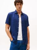 Blue Washed Pure Linen Shirt  Men