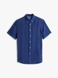 Blue Washed Pure Linen Shirt  Men