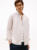 Beige Heritage Regular Fit Oxford Shirt  Men