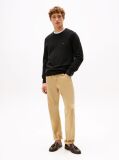 Black Crew Neck Textured Knit Jumper  Men