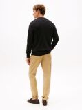 Black Crew Neck Textured Knit Jumper  Men