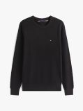 Black Crew Neck Textured Knit Jumper  Men