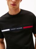 Μαύρο T-Shirt Με Λογότυπο Και Κανονική Λαιμόκοψη  Άνδρες