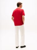 Red Crew Neck Logo Panel T-Shirt  Men