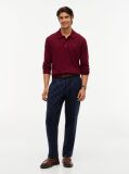 Red Polo Collar Jumper with Cashmere  Men