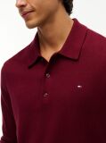 Red Polo Collar Jumper with Cashmere  Men